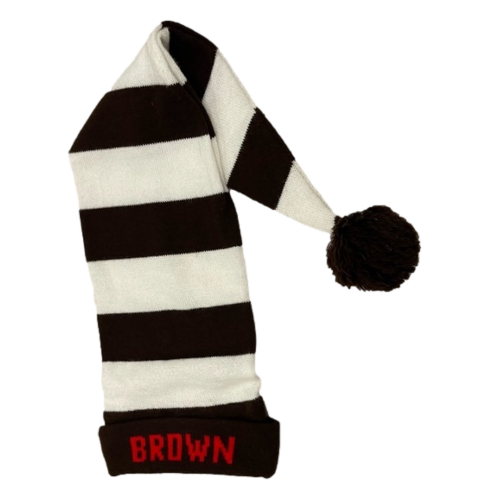 Brown University knit cap with Pom Pom ONE SIZE